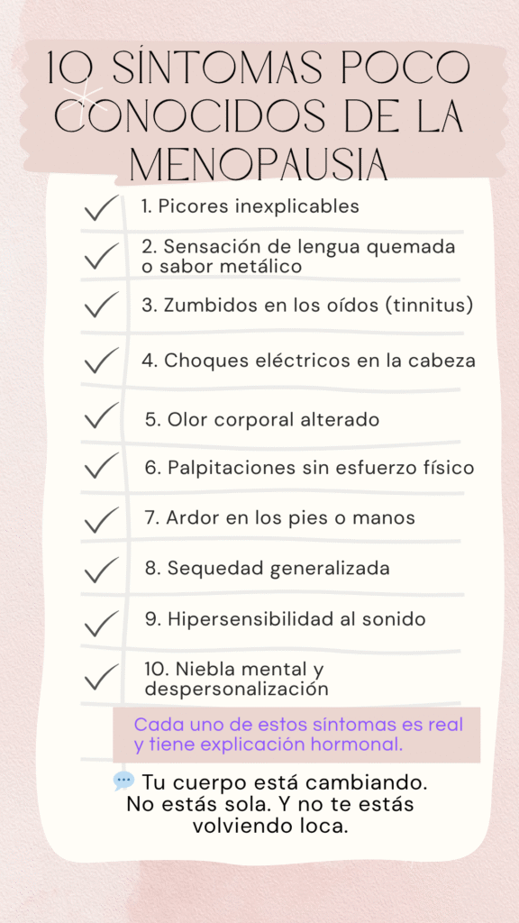Síntomas poco conocidos de la menopausia